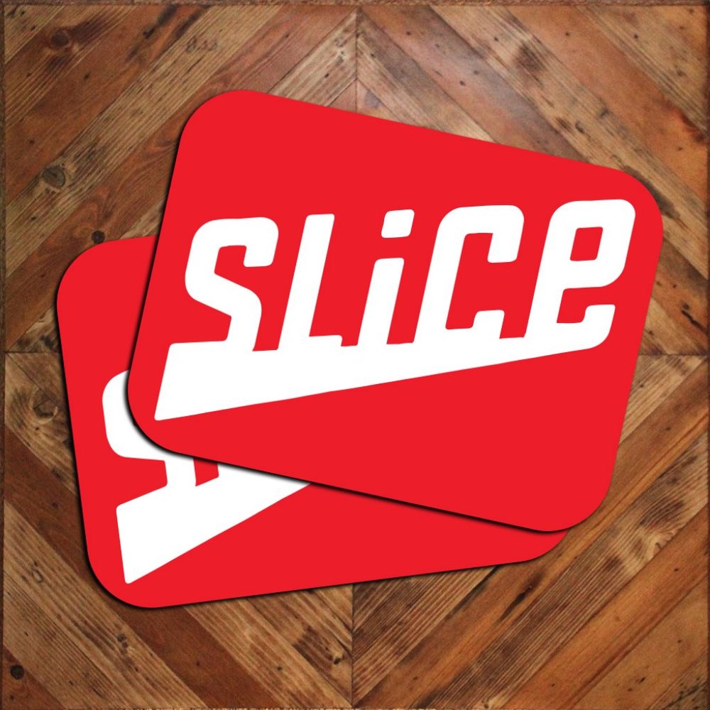 Pair (2) of Slice Logo Car Magnet Signs 9"x12" Pizza Delivery Driver App Signage
